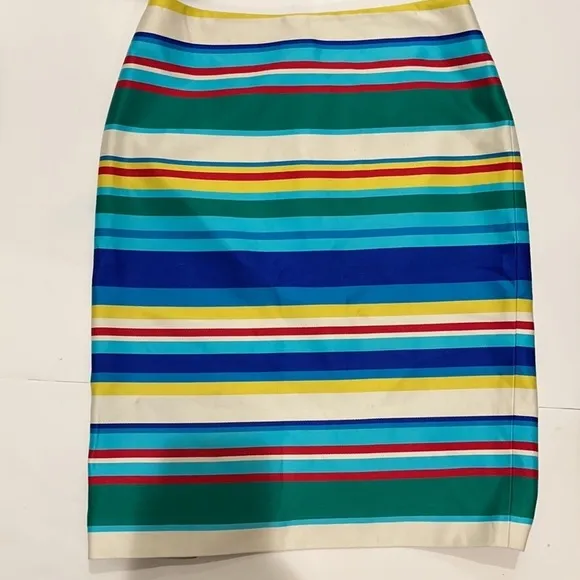 TALBOTS MULTICOLORED STRIPED SKIRT