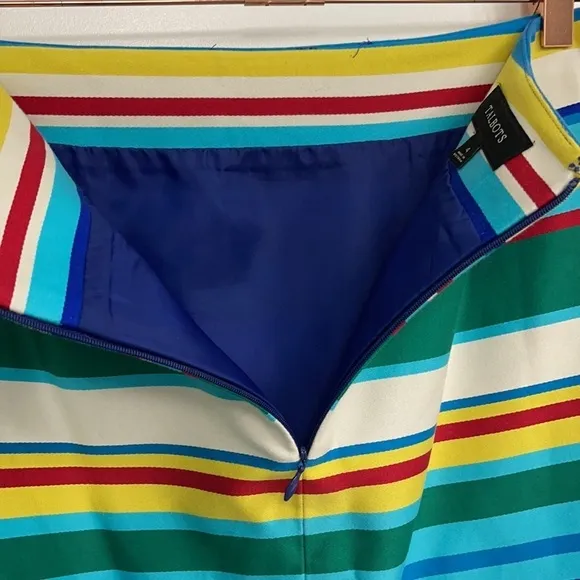 TALBOTS MULTICOLORED STRIPED SKIRT