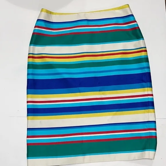 TALBOTS MULTICOLORED STRIPED SKIRT
