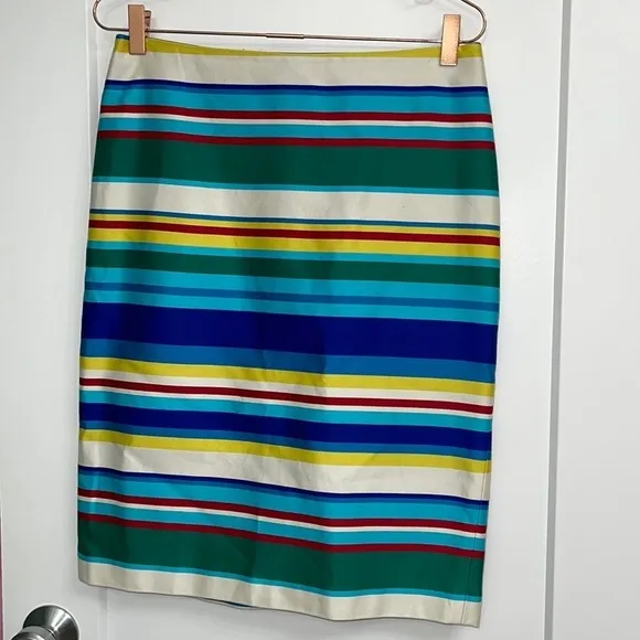 TALBOTS MULTICOLORED STRIPED SKIRT