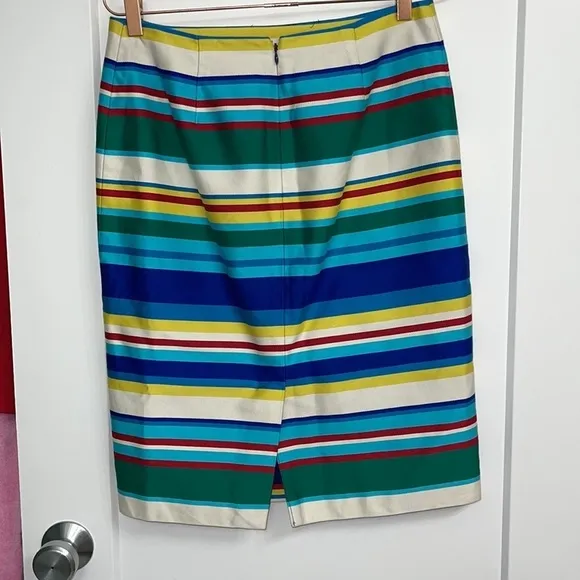 TALBOTS MULTICOLORED STRIPED SKIRT