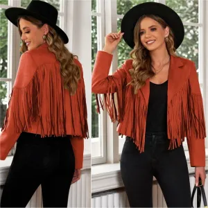 Tassel Tango Cropped Jacket - Scarlet