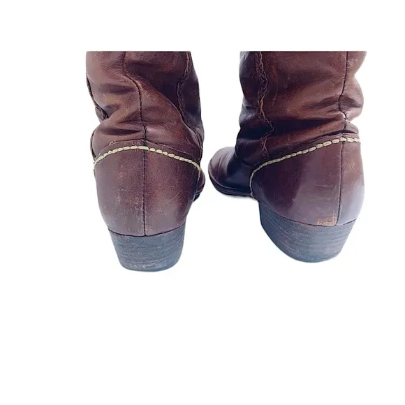 TERRA PLANA Distressed Brown Leather Boots sz 7