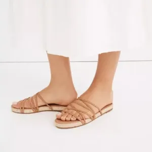 The Kathryn Espadrille Slide Leather Sandals