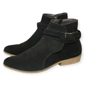 THE RAIL Black Weather Safe Leather Suede Ankle Boots Mens Size 10US/43EU