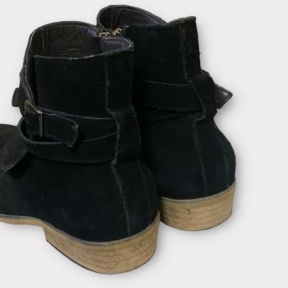 THE RAIL Black Weather Safe Leather Suede Ankle Boots Mens Size 10US/43EU
