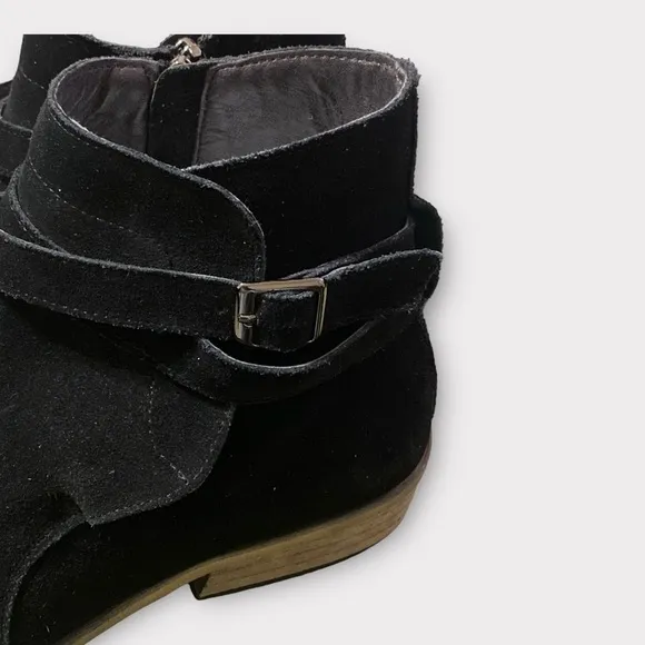 THE RAIL Black Weather Safe Leather Suede Ankle Boots Mens Size 10US/43EU