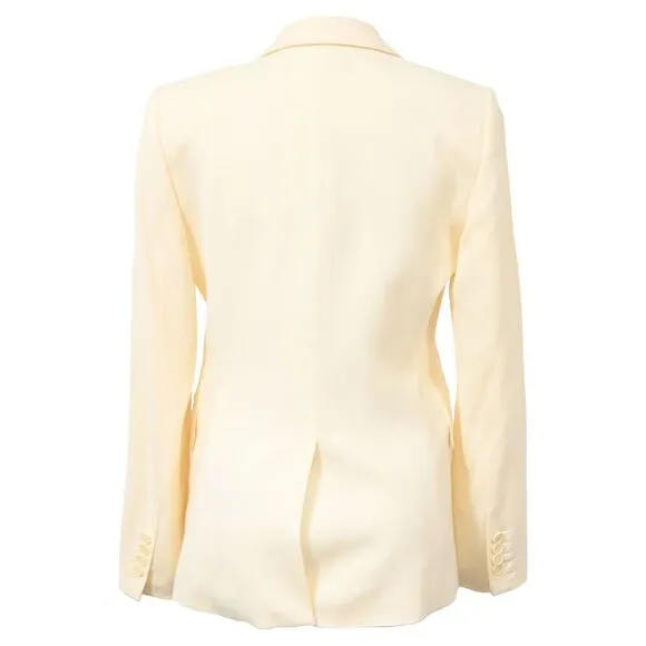 Theory Single-Breasted Blazer in Cream Wool