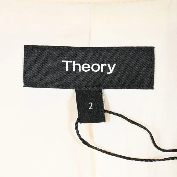 Theory Single-Breasted Blazer in Cream Wool