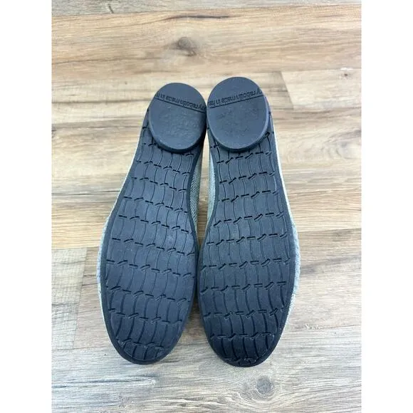 Thierry Rabotin Gray Florida Print Leather Slide On Flat Shoes Women’s 6…