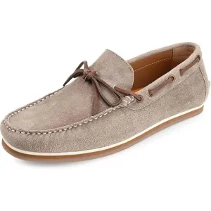 Thomas &amp; Vine Sadler Mocassins Loafers Mens Taupe Suede Leather Slip On 10.5