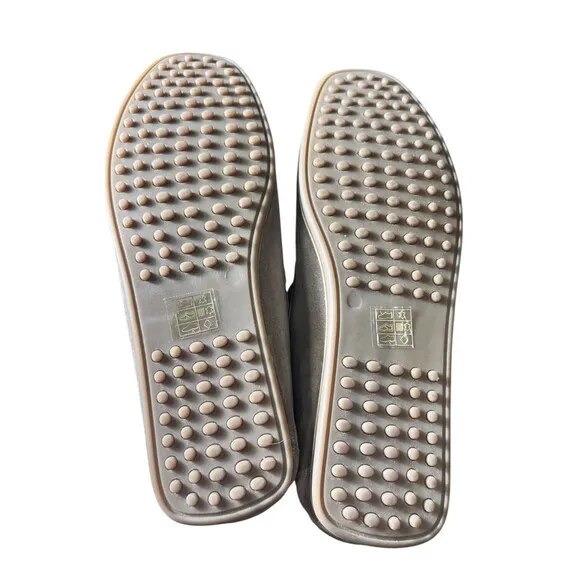 Thomas &amp; Vine Sadler Mocassins Loafers Mens Taupe Suede Leather Slip On 10.5