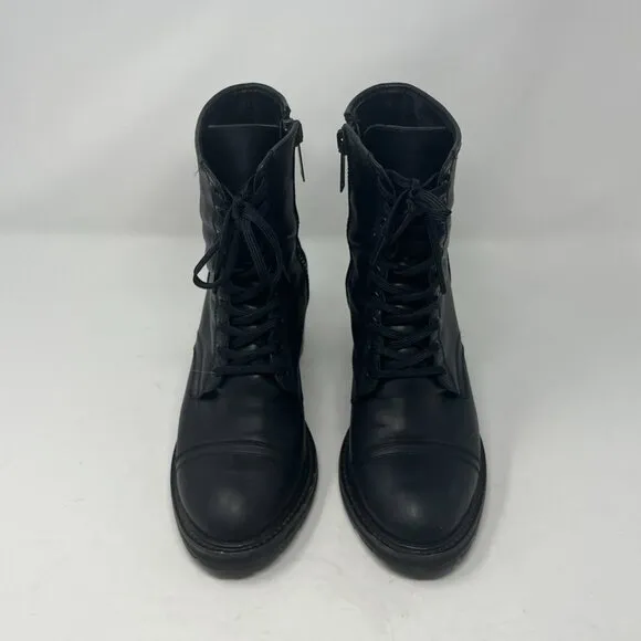 Thursday Boot Co. women's 10.5 Rebel High-Heel Zip-Up boots black leather
