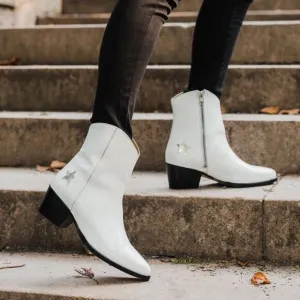 Thursday Boot Sedona Country White Boots Womens Sz 6.5 / 37 Leather Bootie NEW