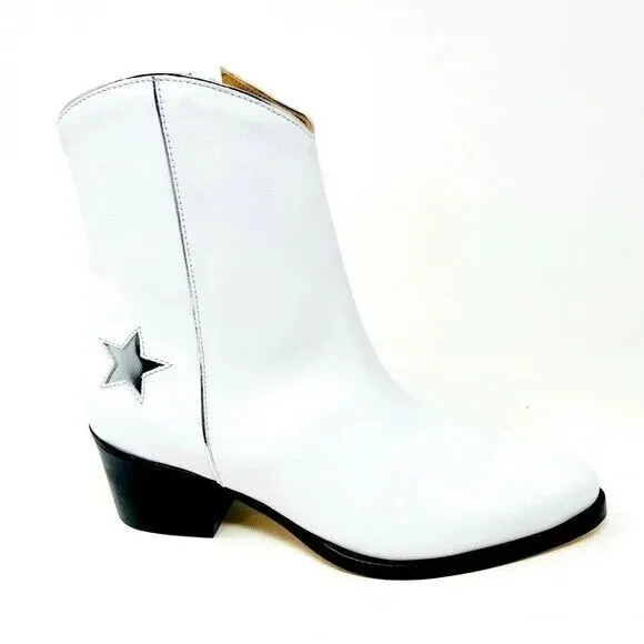 Thursday Boot Sedona Country White Boots Womens Sz 6.5 / 37 Leather Bootie NEW