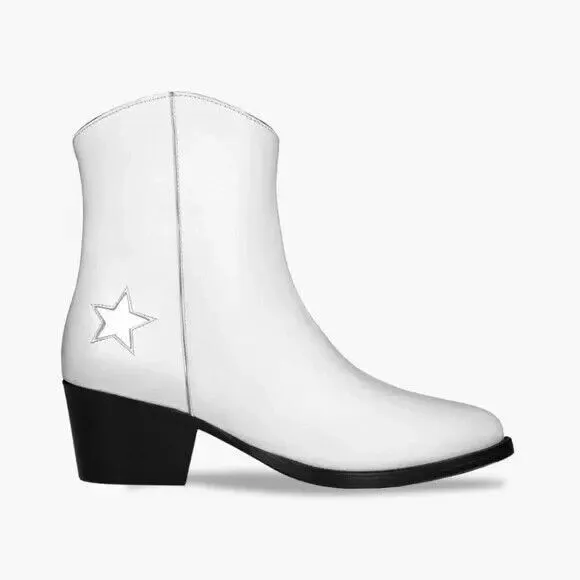 Thursday Boot Sedona Country White Boots Womens Sz 6.5 / 37 Leather Bootie NEW