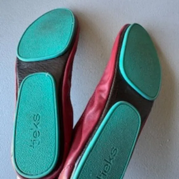 Tieks by Gavrieli Cardinal Red Ballet Flats, Size 11 Like NEW!