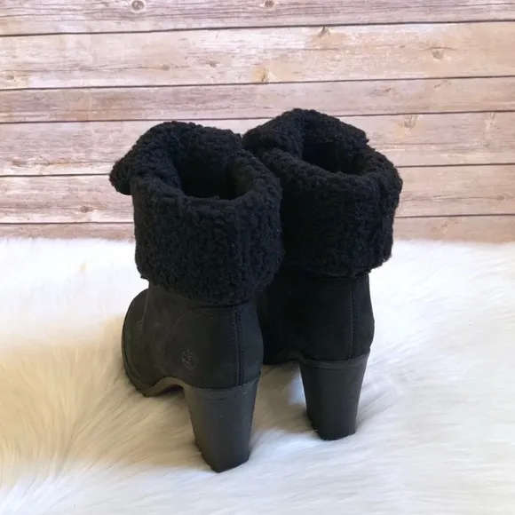 Timberland Black Camdale Fleece Fold Down Boots