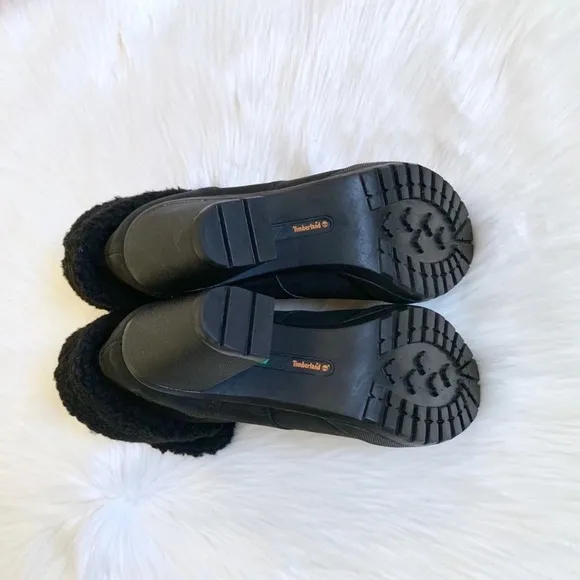 Timberland Black Camdale Fleece Fold Down Boots