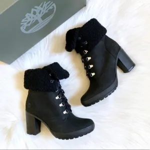 Timberland Black Camdale Fleece Fold Down Boots