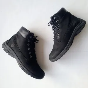 Timberland Black Leather Lace Up Combat Boots Boy's Size 5.5