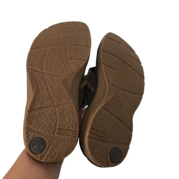 Timberland Brown Leather Thong Sandals 5340A men’s size 9