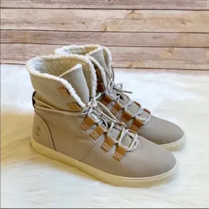 Timberland Dausette Fleece Fold Down Taupe Boots