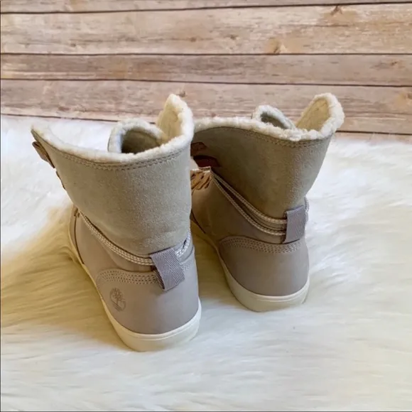 Timberland Dausette Fleece Fold Down Taupe Boots