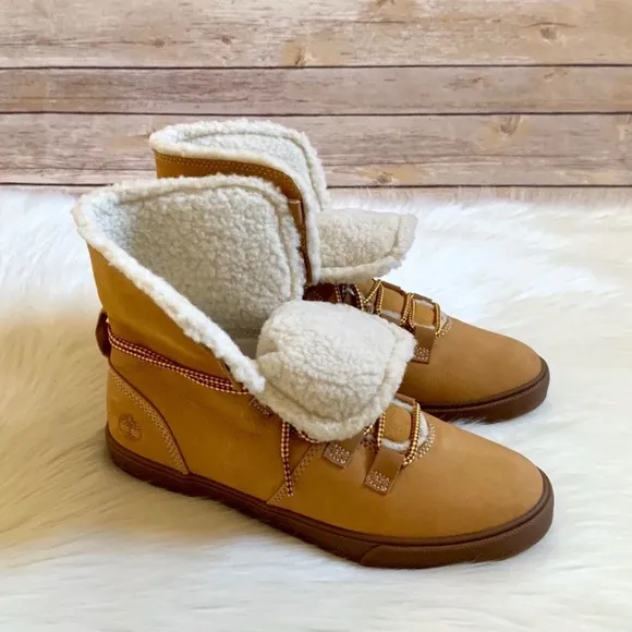 Timberland Dausette Fleece Fold Down Wheat Boots