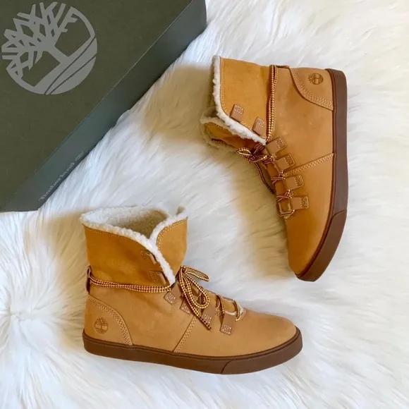 Timberland Dausette Fleece Fold Down Wheat Boots