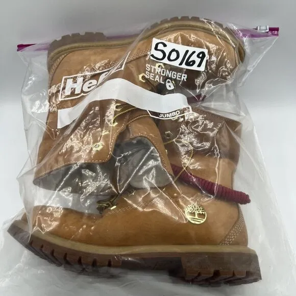 Timberland Womens 6.5W Teddy Fleece Fold-Down Wheat Waterproof Leather Boots