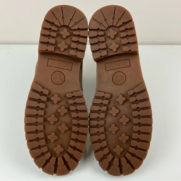Timberland Women’s Jayne Teddy Fleece Fold Down Brown 2 Tone Boots Size 6.5