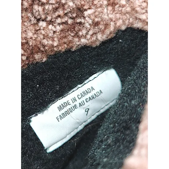 Timberland Women's Teddy Top Fleece  Boots Size 9 Brown