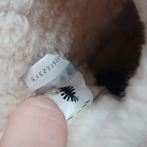 Toddler UGG Sheepskin Boots with Cream and Brown Accents