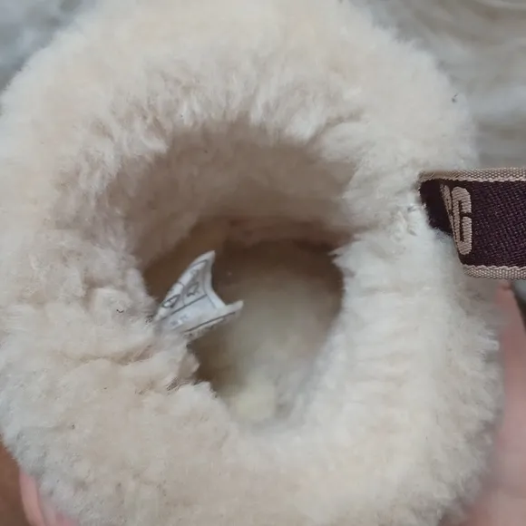 Toddler UGG Sheepskin Boots with Cream and Brown Accents