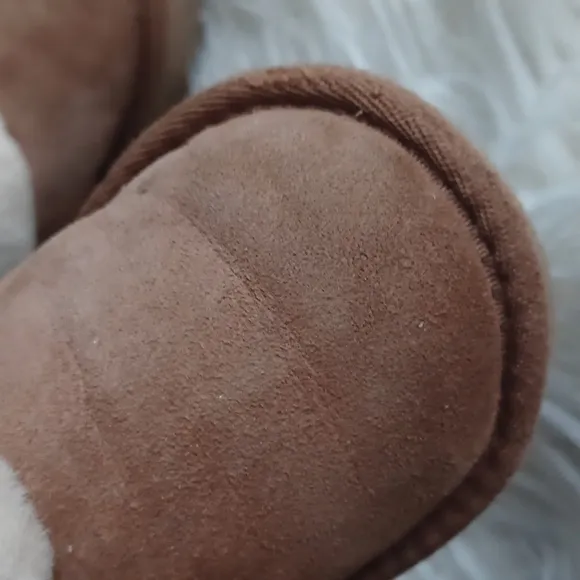 Toddler UGG Sheepskin Boots with Cream and Brown Accents