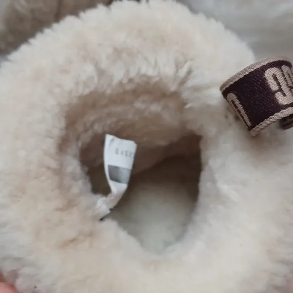 Toddler UGG Sheepskin Boots with Cream and Brown Accents