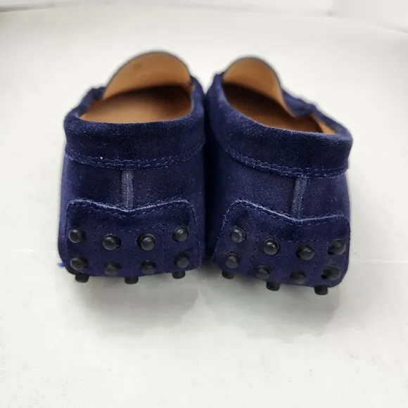 Tod's Gommino Driving Moc Womens EU 38/US 8 Dark Royal Blue Suede Loafer Italy
