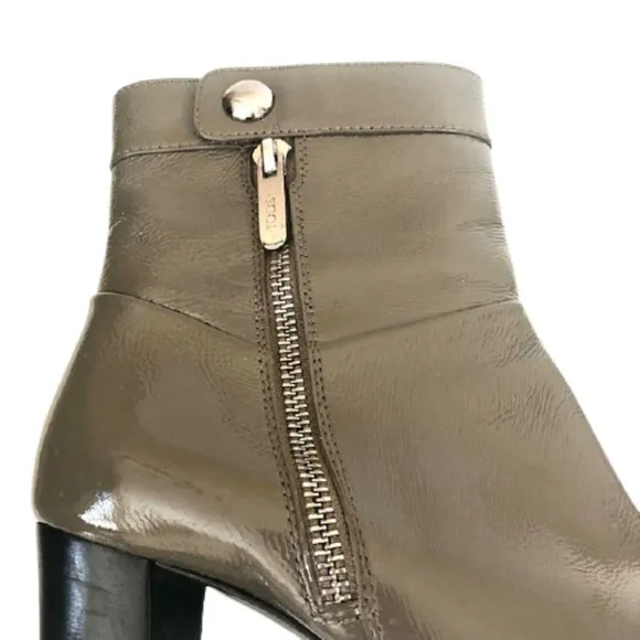 Tod's Patent Ankle Boots Made in Italy - Taupe - EU 37.5