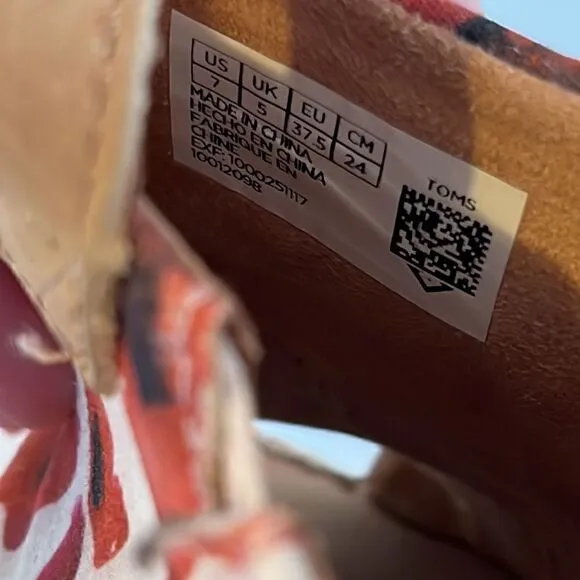 Toms Poppy Monica Wedge