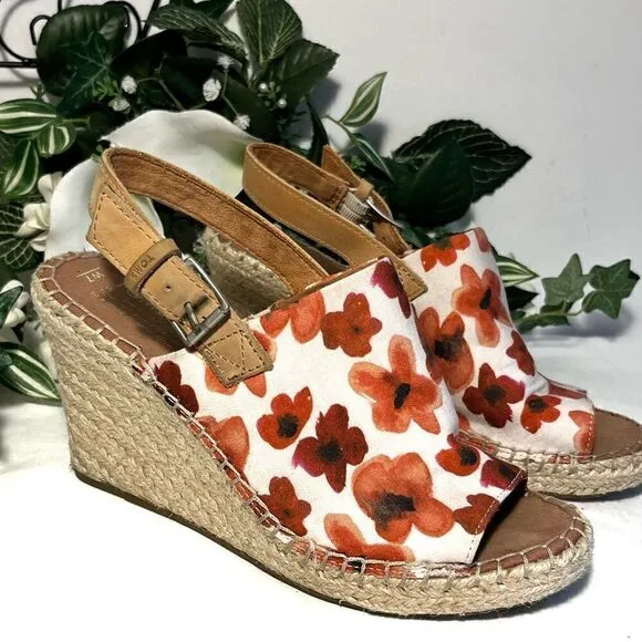 Toms Poppy Monica Wedge