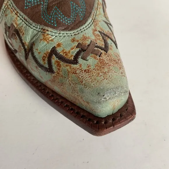 Tony Lama Cassidy &amp; Santa Fe Cowgirl Boots 5 B Tooled Inlay (2) Pair