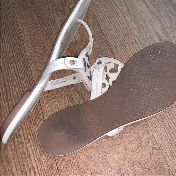 Tory Burch Bone White Miller Thong Sandals - Size 7 1/2