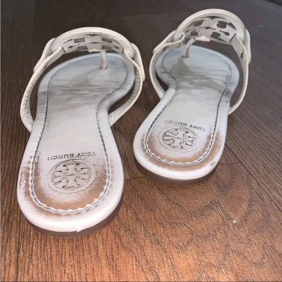 Tory Burch Bone White Miller Thong Sandals - Size 7 1/2
