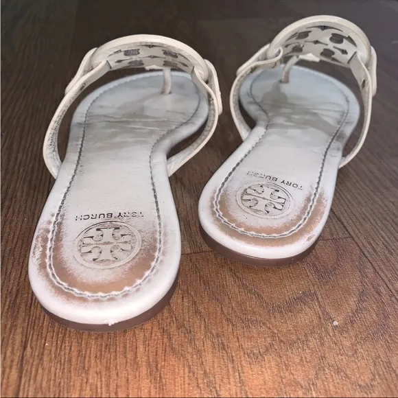 Tory Burch Bone White Miller Thong Sandals - Size 7 1/2