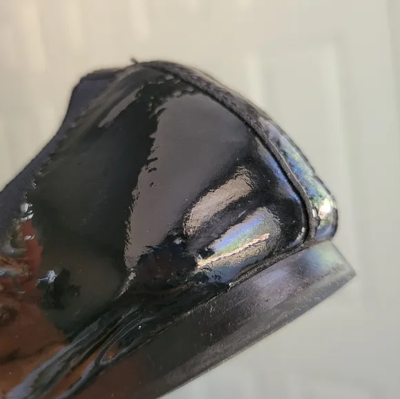 Tory Burch Caroline Black Patent Leather Ballet Flats Size 7.5