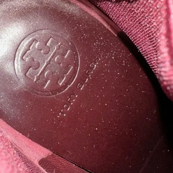 TORY BURCH Dorset 8.5mm Lancaster Suede Elastic Ankle Heeled Booties Borscht