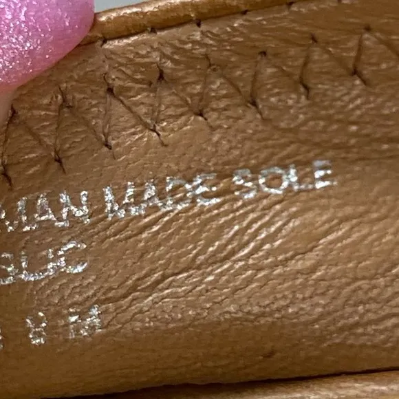 Tory Burch Flats Ballet Reva Minnie Travel Soft Leather Royal Tan Size 8