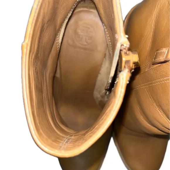 Tory Burch Gabrielle Elegant Tan Ankle Boots Size 9M