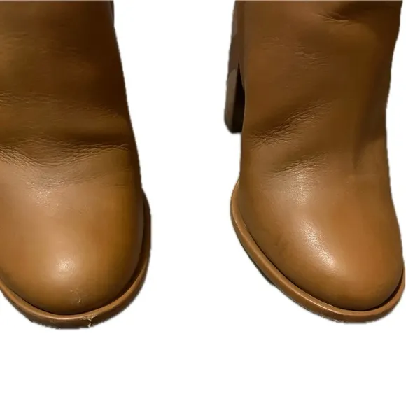 Tory Burch Gabrielle Elegant Tan Ankle Boots Size 9M